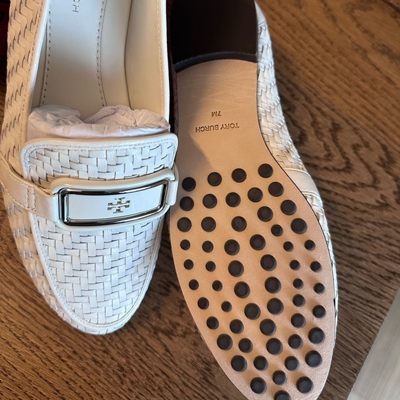 NWT! NEW! Tory Burch Georgia Loafers - Intrecciato Goat Leather Braided Accents - Picture 6 of 10